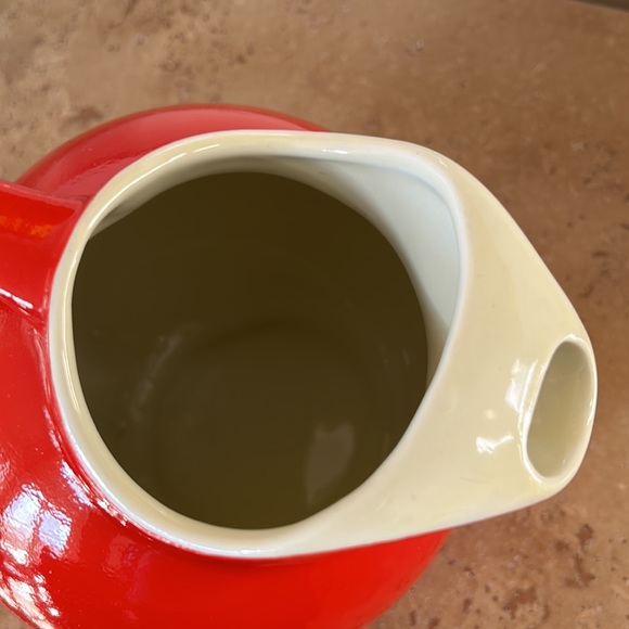 🔥HP🔥VTG Hall’s USA Red Ball Tilt 2 Quart Pitcher - Picture 5 of 7